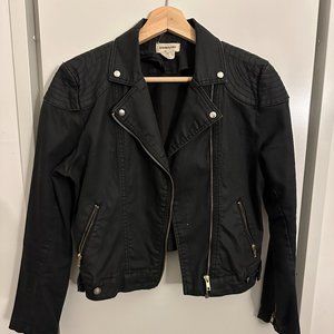 H&M Women's Denim Biker Jacket
